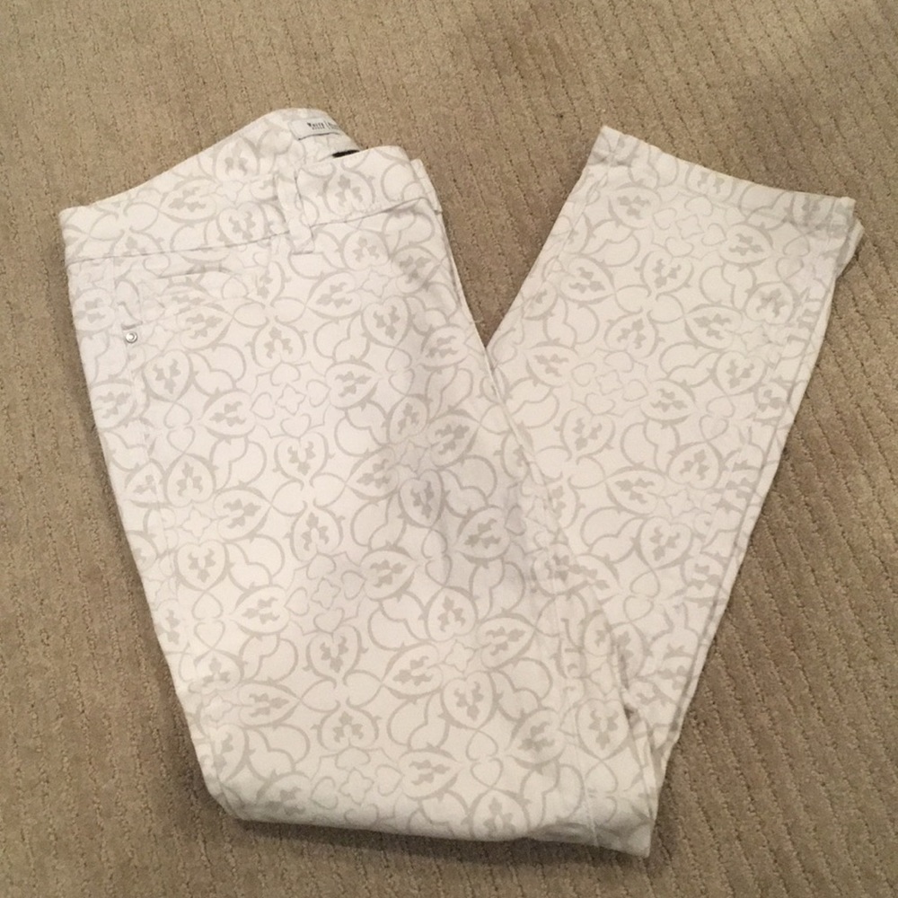 WHITE HOUSE BLACK MARKET Patterned Jeans